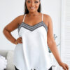 Plus Size White Camisole with Adjustable Straps for immediate delivery and pickup