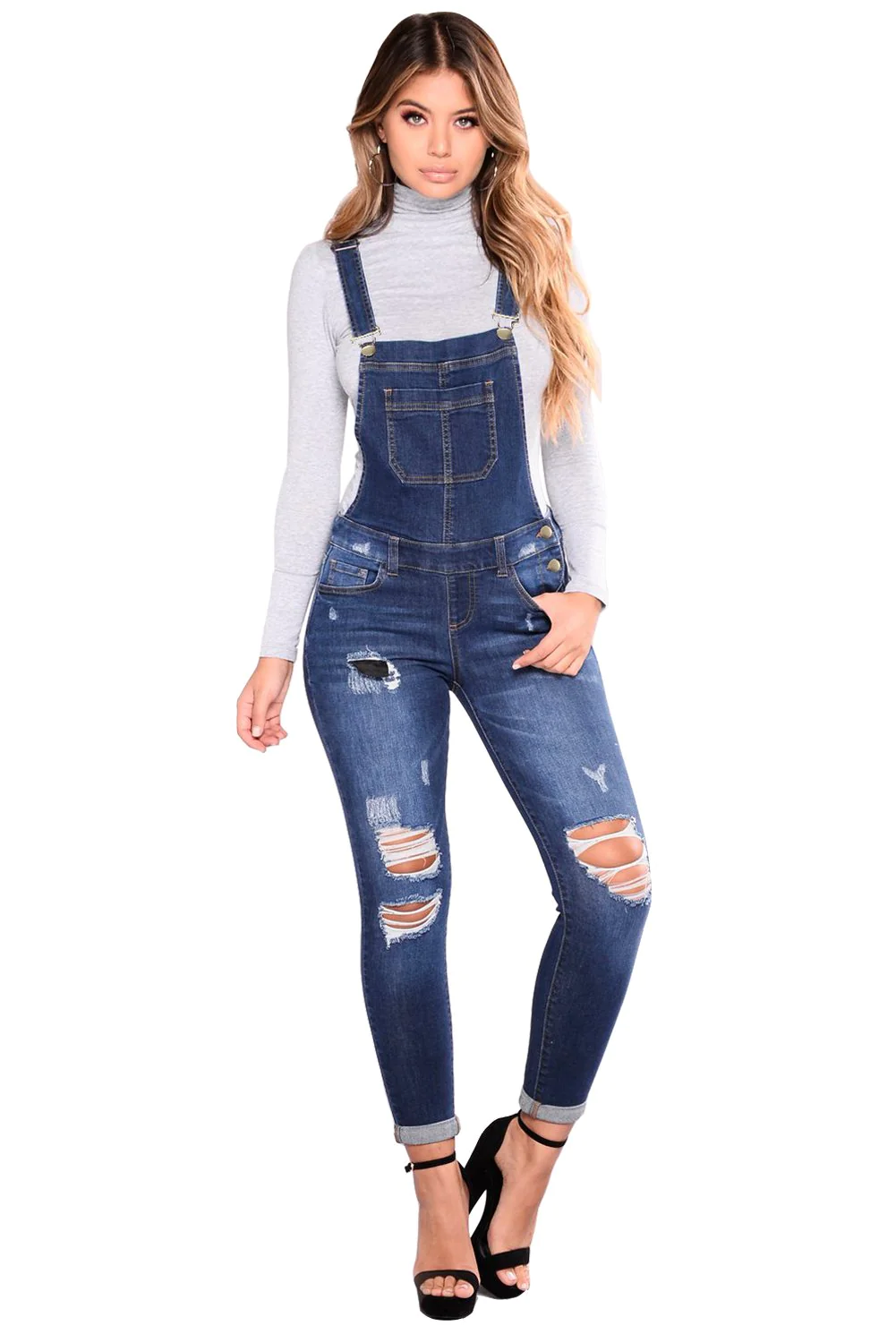 Dark-Blue-Wash-Distressed-Denim-Overall-