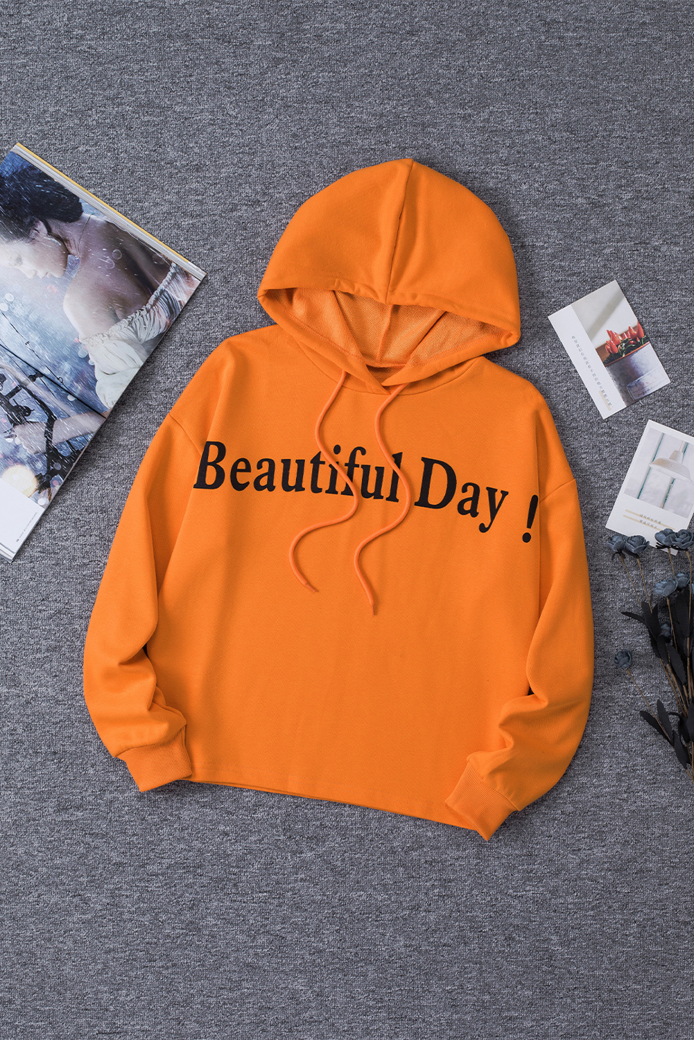 Orange Graphic hoodie