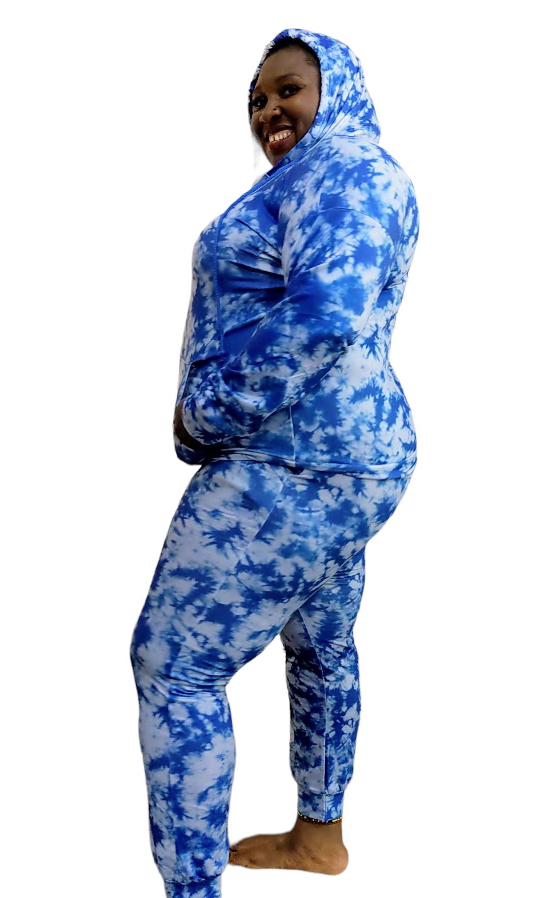 Blue hoodie and jogger pants set